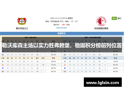 勒沃库森主场以实力胜弗赖堡，稳固积分榜前列位置
